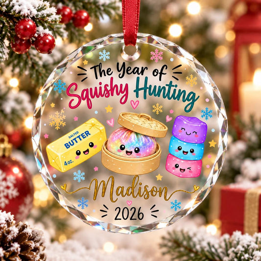 Chaotic Club Personalized The Year of Squishy Hunting Christmas Ornament