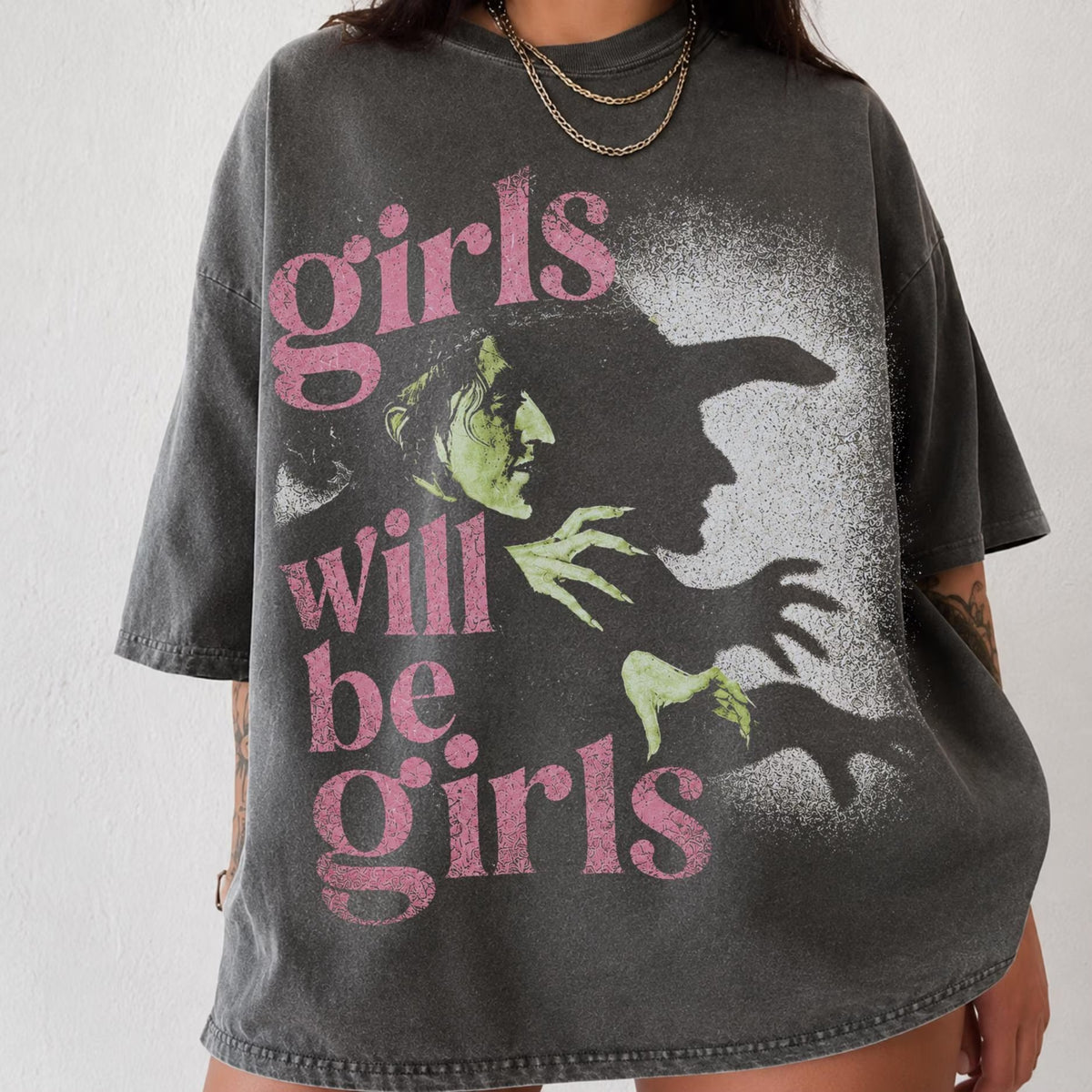 Chaotic Club Girls Will Be Girls Witchy Feminist T-Shirt