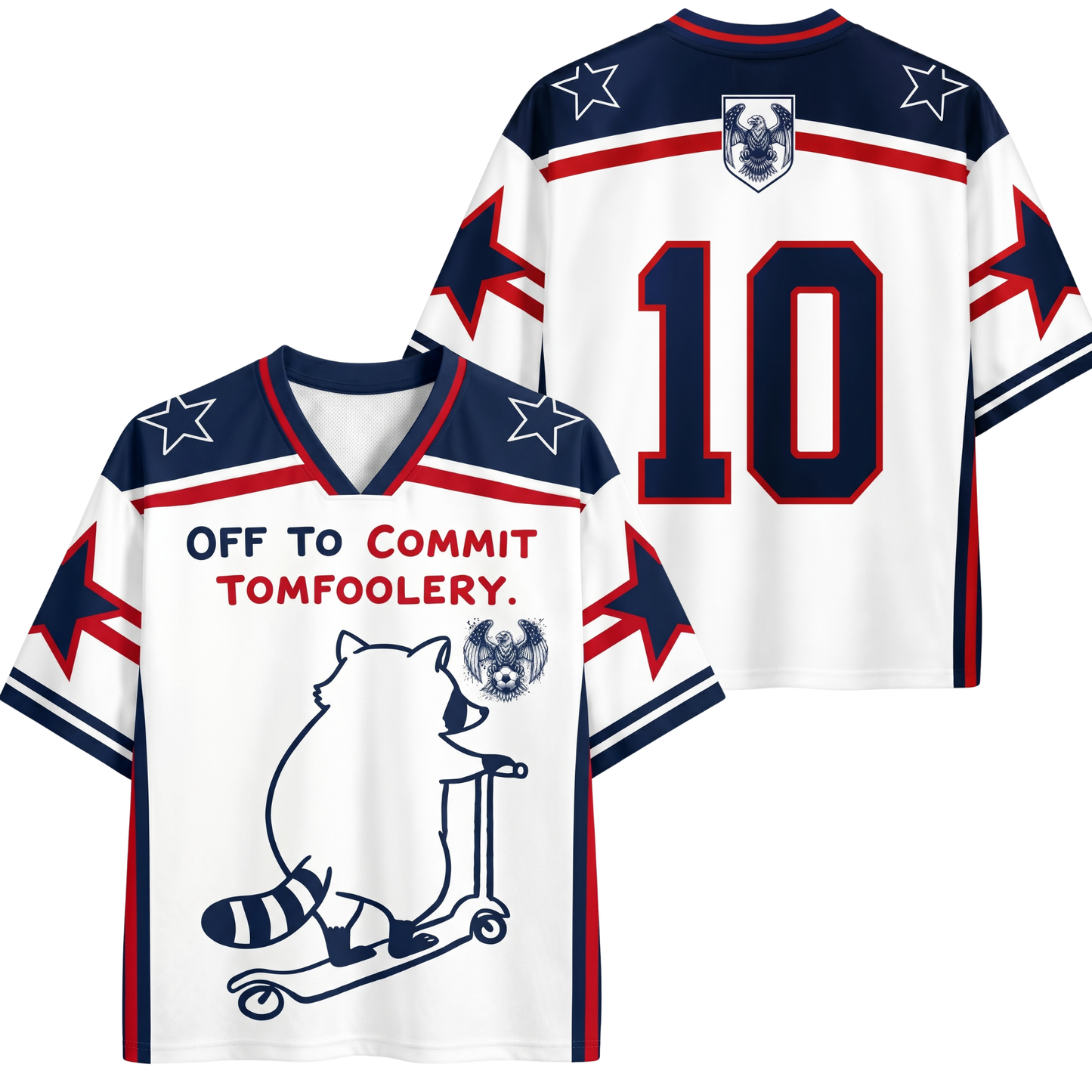 ChaoticClub Off To Commit Tomfoolery Raccoon USA Mesh Jersey