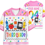 ChaoticClub Cute School Supplies Back To School Mesh Jersey