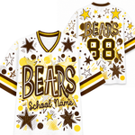 ChaoticClub Mascot Neon School Name Floral Mesh Jersey