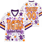 ChaoticClub Mascot Neon School Name Floral Mesh Jersey