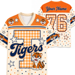 ChaoticClub Custom Gingham School Mascot Game Day Retro Mesh Jersey