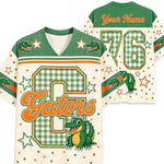 ChaoticClub Custom Gingham School Mascot Game Day Retro Mesh Jersey