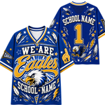 Chaotic Club School Mascot Football Baseball Hockey Varsity Letters Mesh Jersey