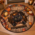 Chaotic Club Personalized Thanksgiving Fall 3D Optical Illusion Round Rug