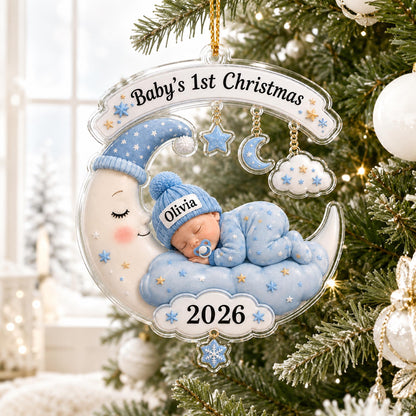 Chaotic Club Personalized Baby's First Christmas Ornament