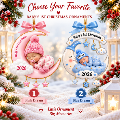 Chaotic Club Personalized Baby's First Christmas Ornament