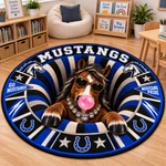 Chaotic Club Personalized Mascot 3D Optical Illusion Round Rug