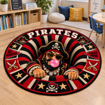 Chaotic Club Personalized Mascot 3D Optical Illusion Round Rug
