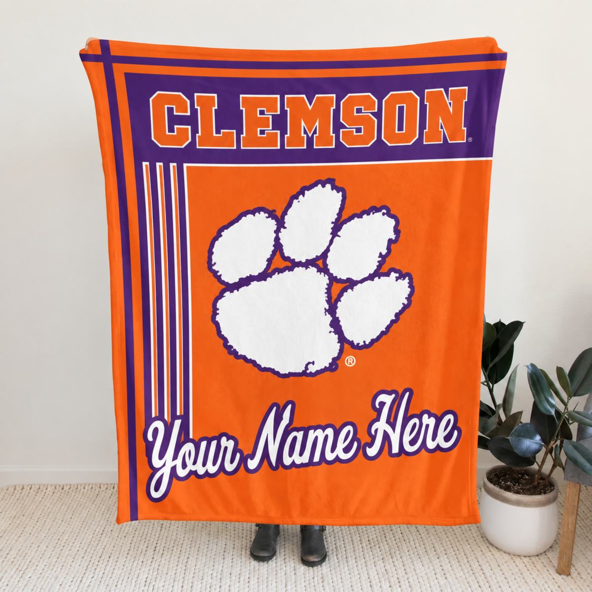 Chaotic Club Personalized College Mascot Fleece Blanket