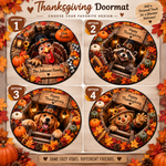 Chaotic Club Personalized Thanksgiving 3D Optical Illusion Round Rug