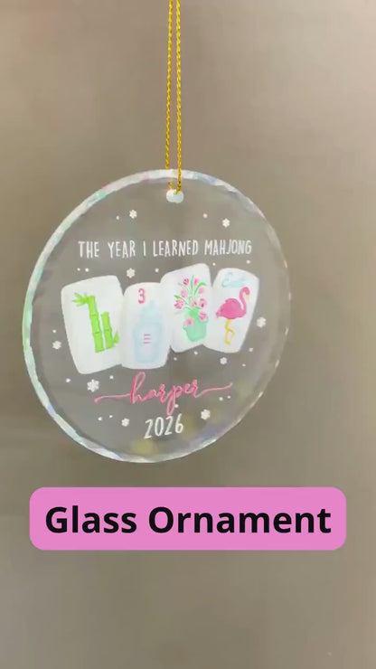 Chaotic Club The Year I Learned Mahjong Glass Ornament