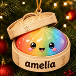 Chaotic Club Personalized Glitter Dumpling Christmas Ornament