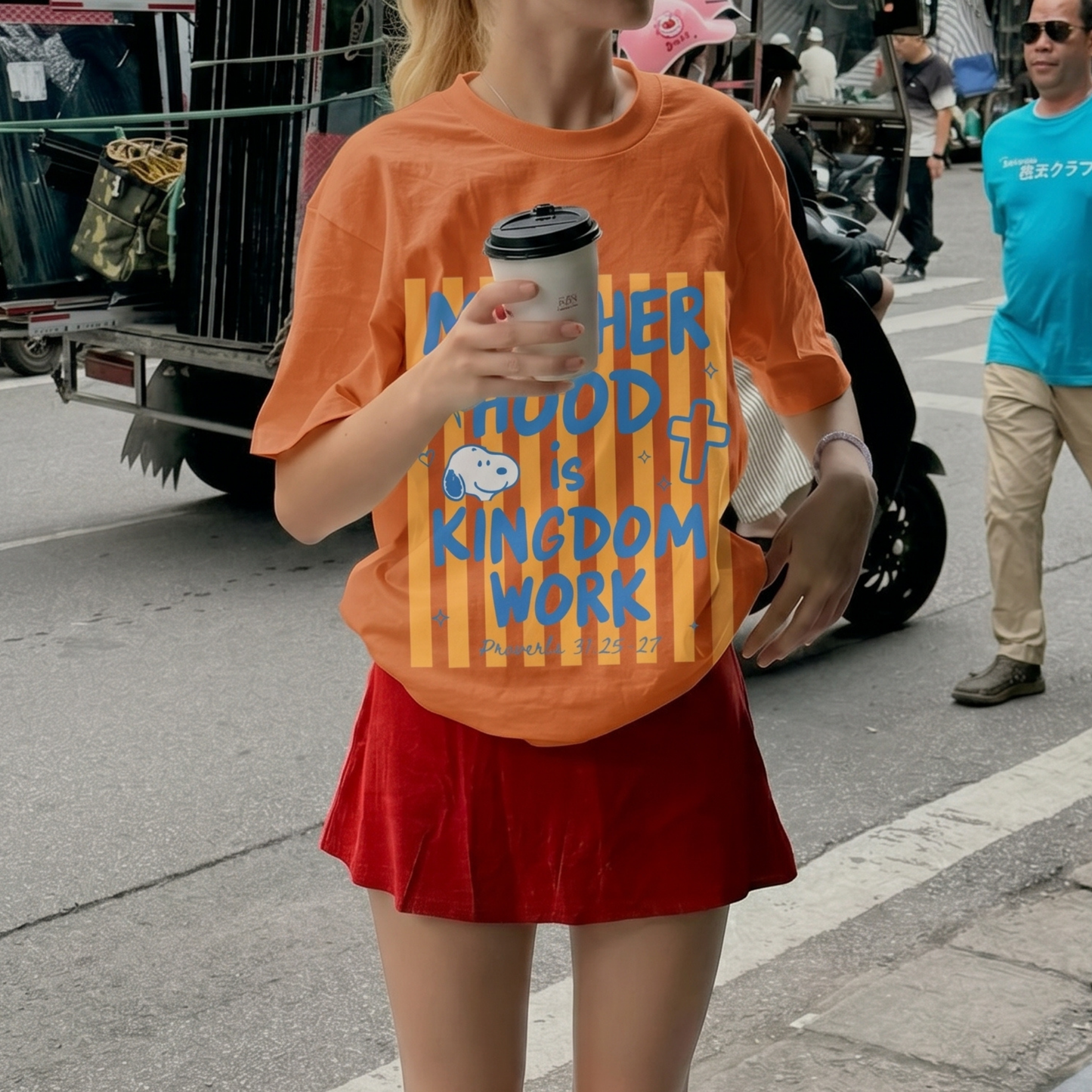 ChaoticClub Motherhood Is Kingdom Work Neon T-shirt