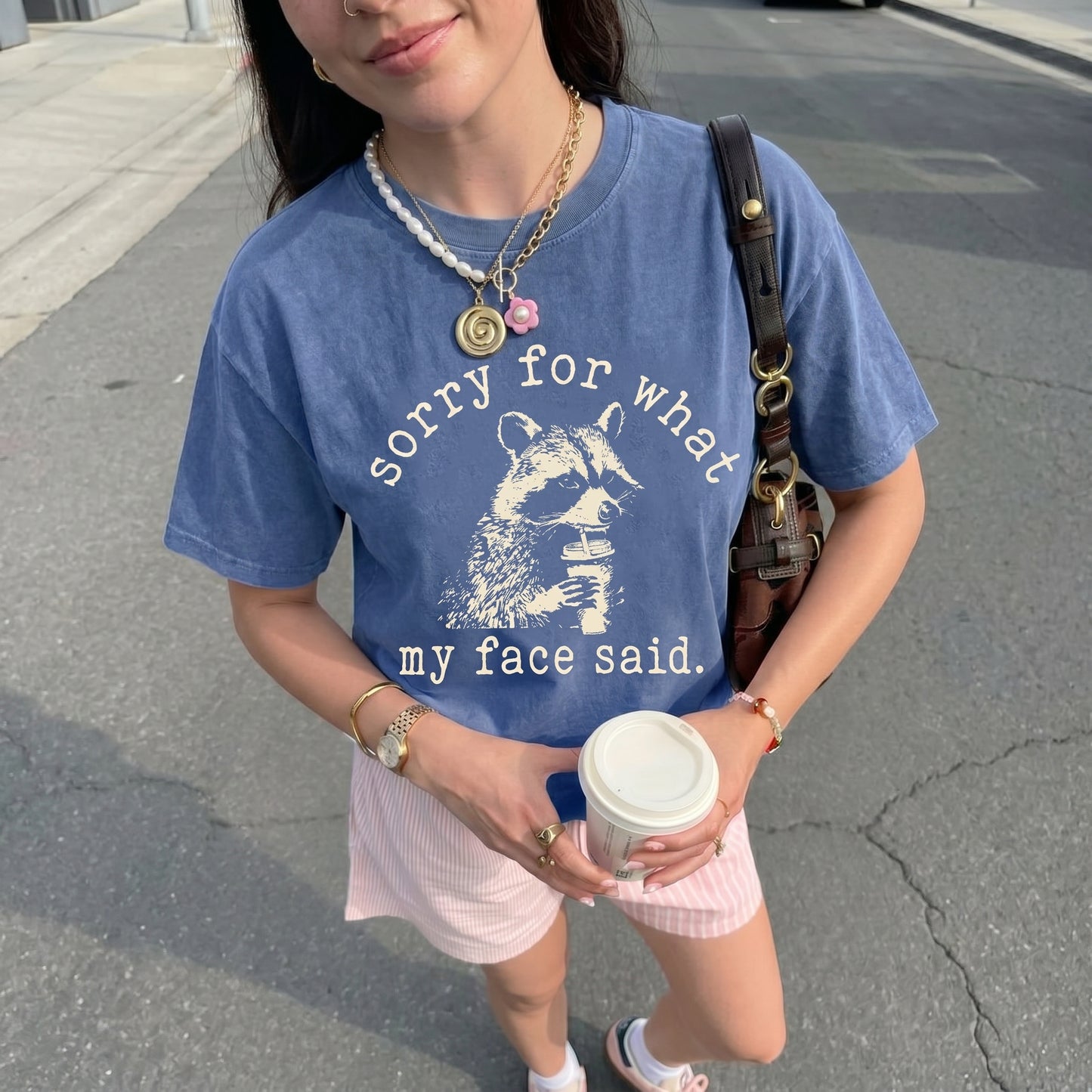 ChaoticClub Sorry For What My Face Said Washed T-Shirt