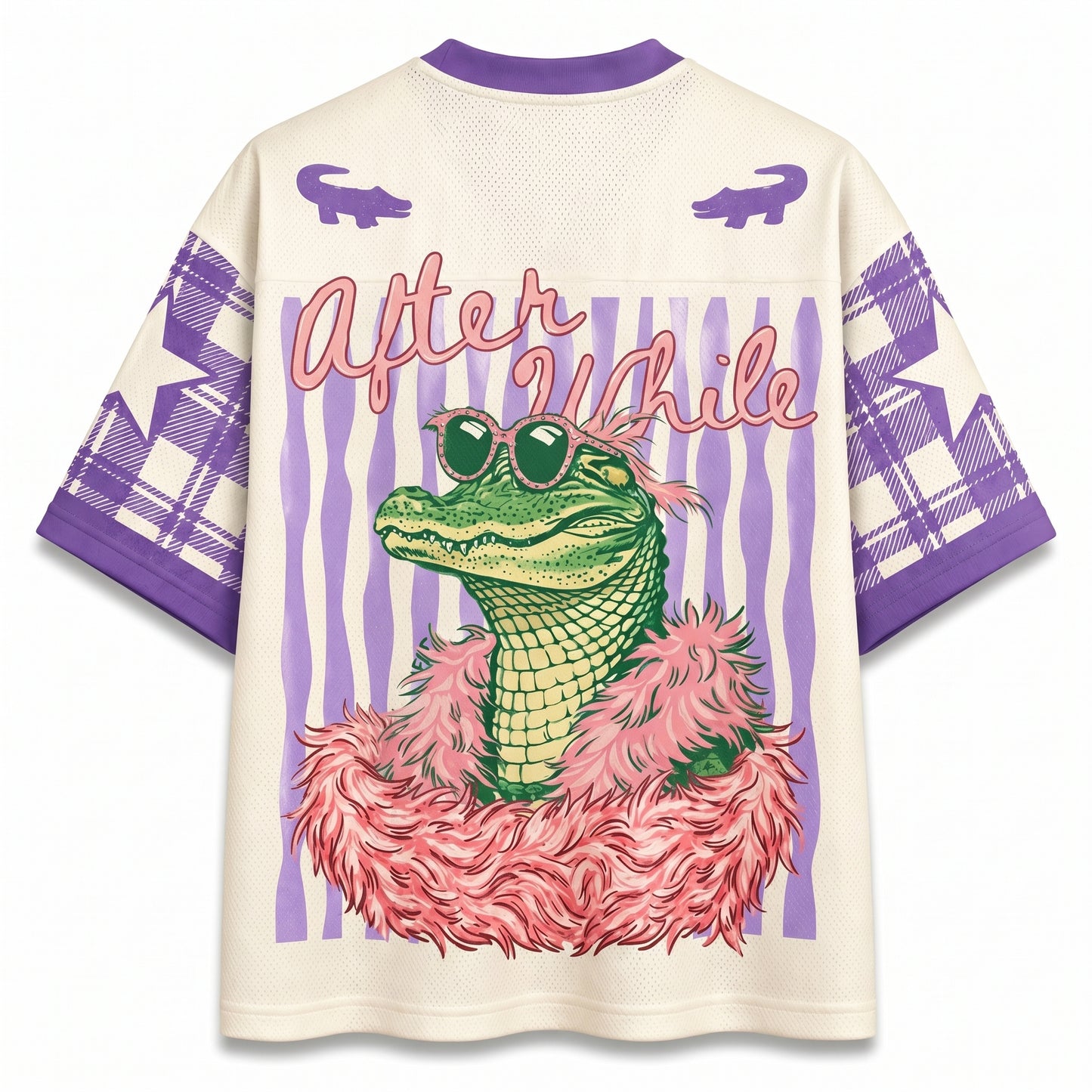 ChaoticClub Striped Later After While Gator Mesh Jersey