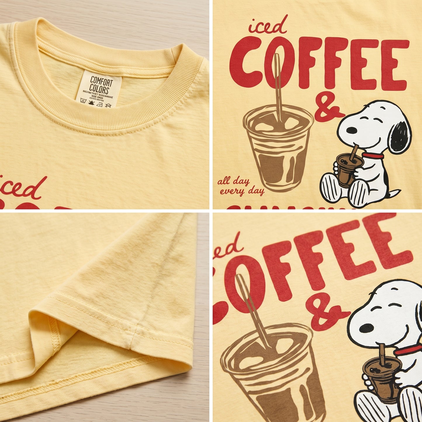 ChaoticClub Summer Coffee And Sunshine Neon T-shirt