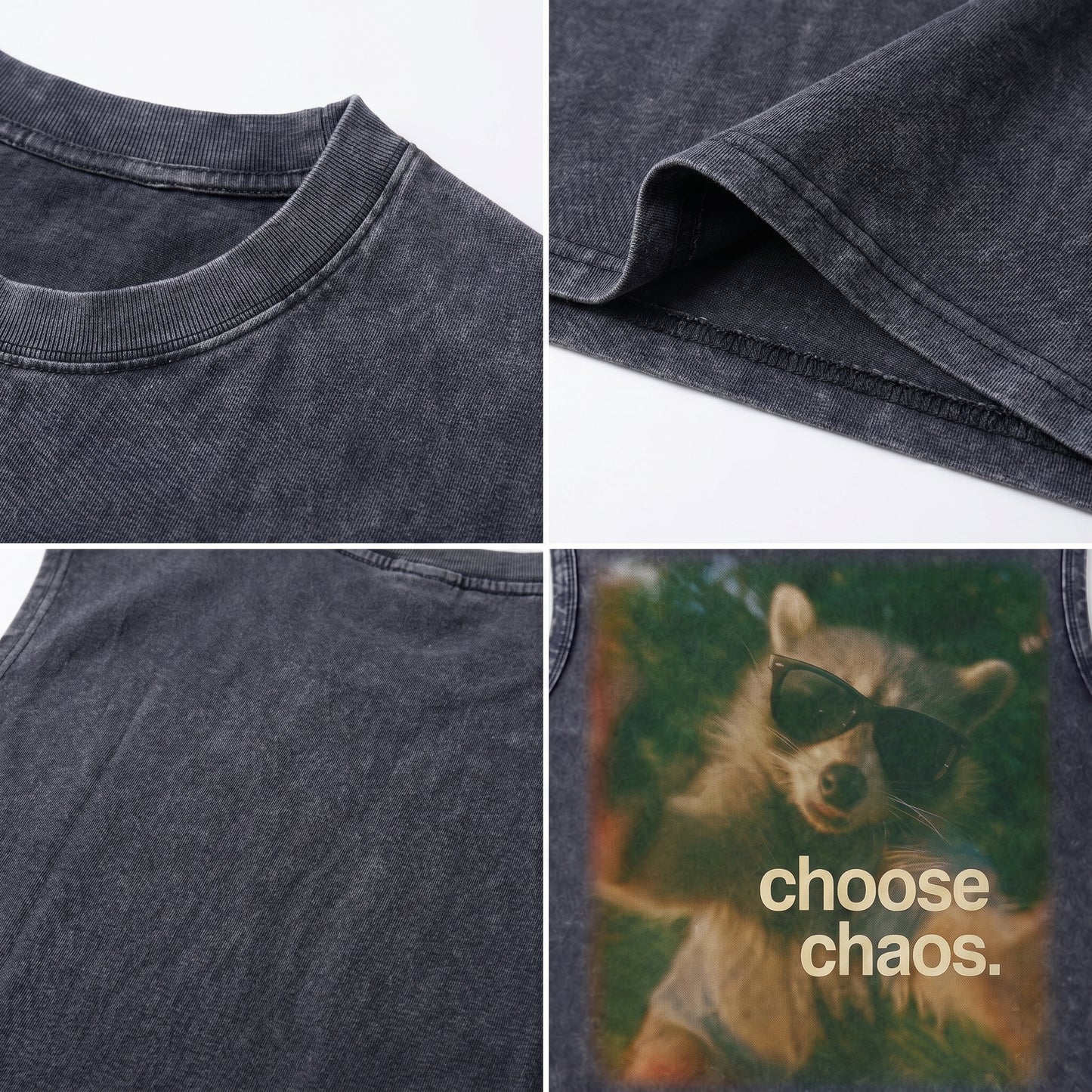 ChaoticClub Choose Chao Raccoon Wash Tanktop