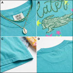 ChaoticClub Summer Stripes Later Gator Neon T-Shirt
