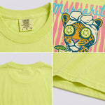 ChaoticClub Margaritas Made Me Do It Leopard Spa Summer Neon T-Shirt