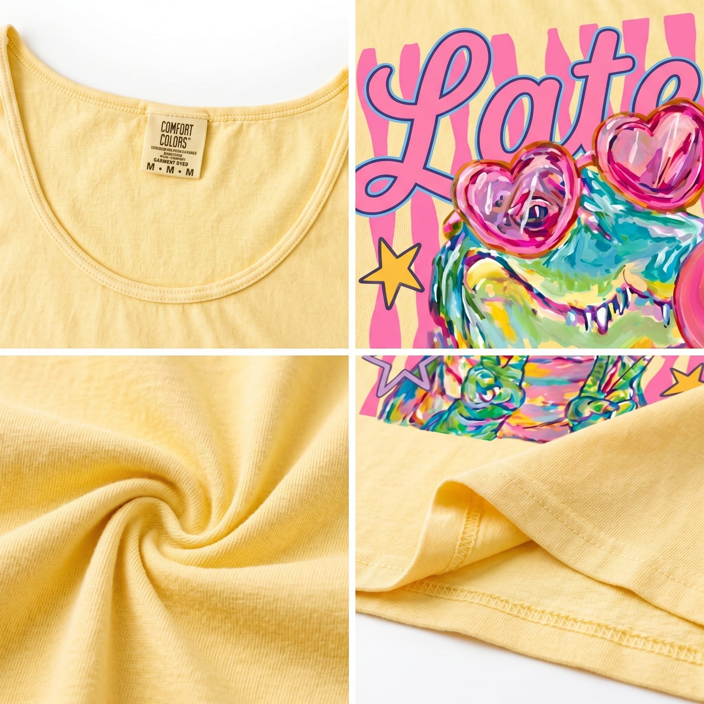 ChaoticClub Summer Striped Later Alligator Tank Top