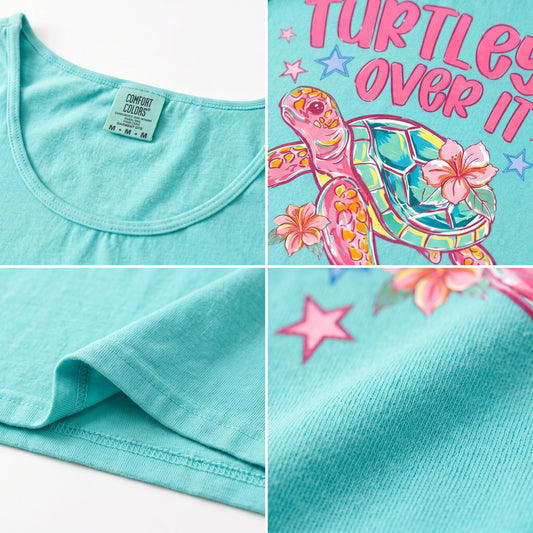 ChaoticClub Turtley Over It Summer Tank Top