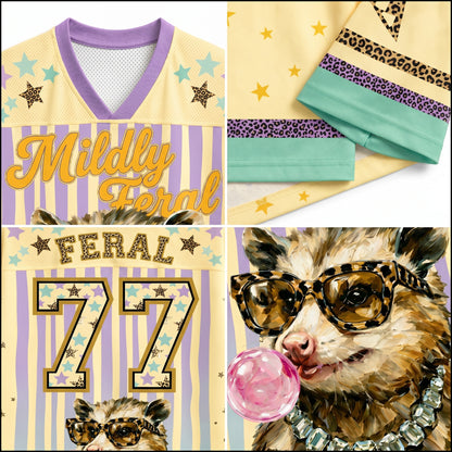 ChaoticClub Leopard Opossum Bubble Striped Summer Mesh Jersey