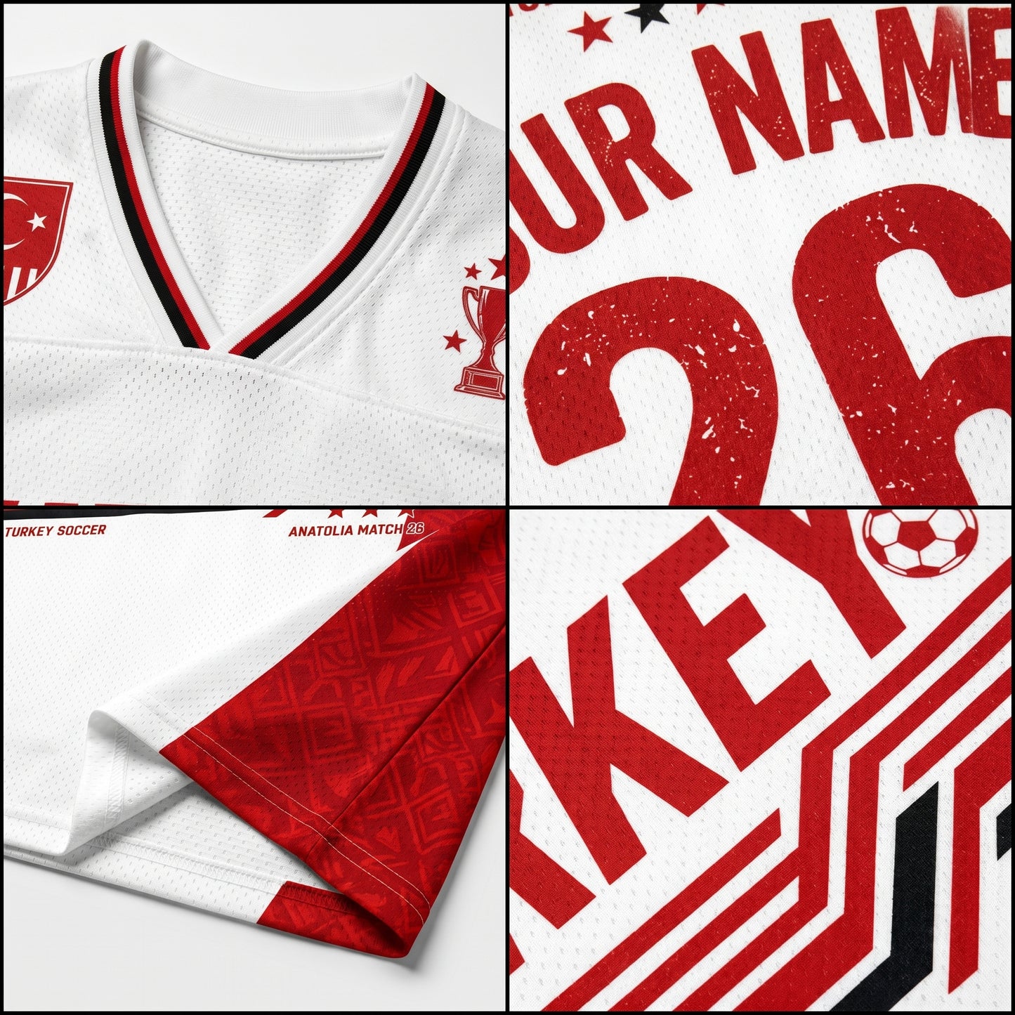 ChaoticClub Turkey Soccer Personalized Mesh Jersey