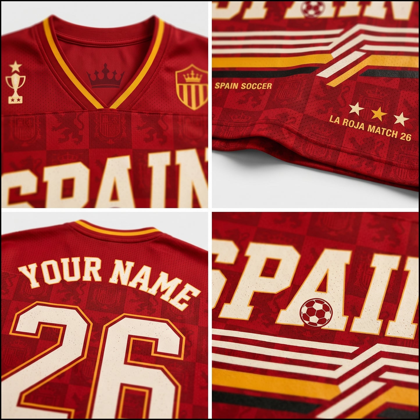 ChaoticClub Spain Soccer Personalized Mesh Jersey