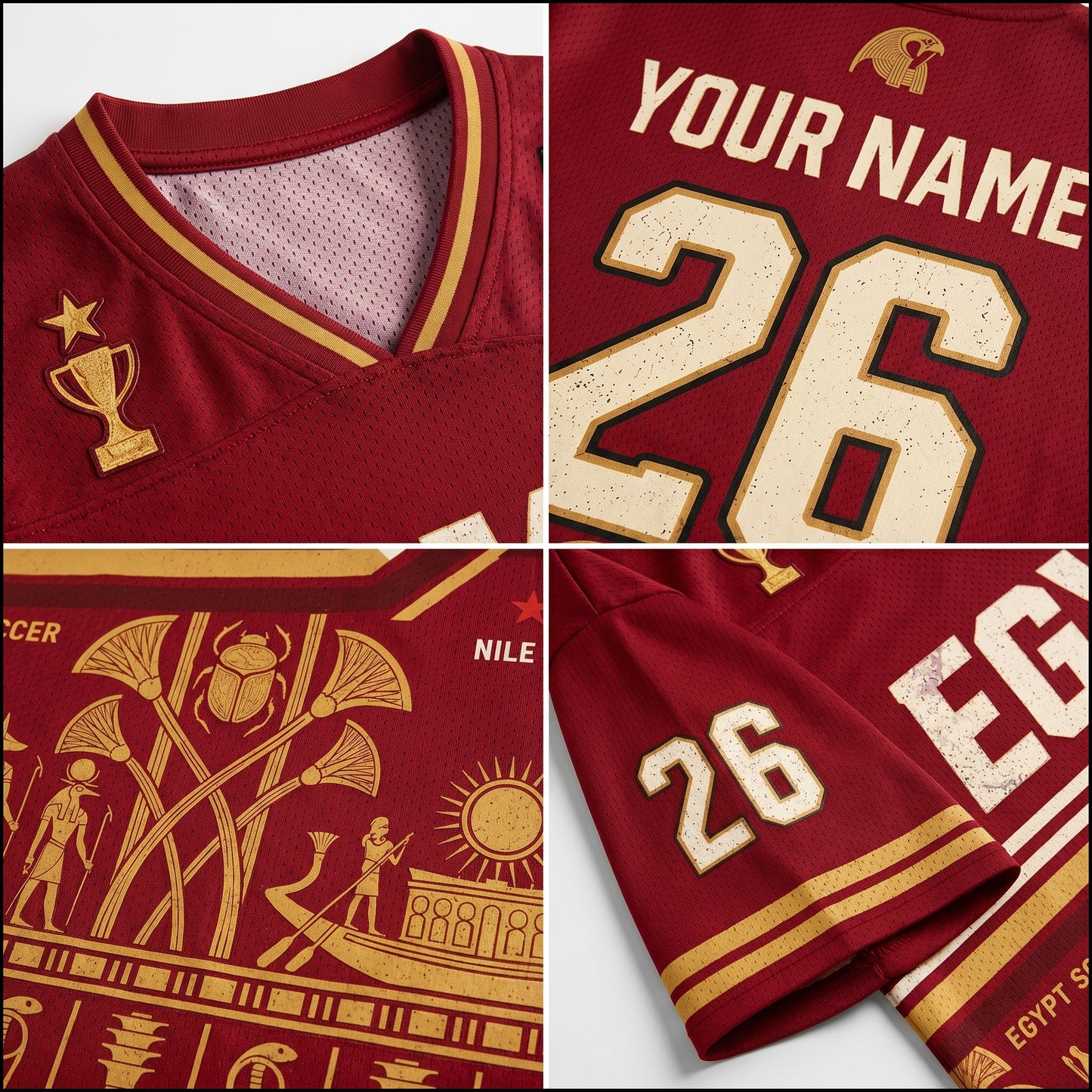 ChaoticClub Egypt Soccer Personalized Mesh Jersey