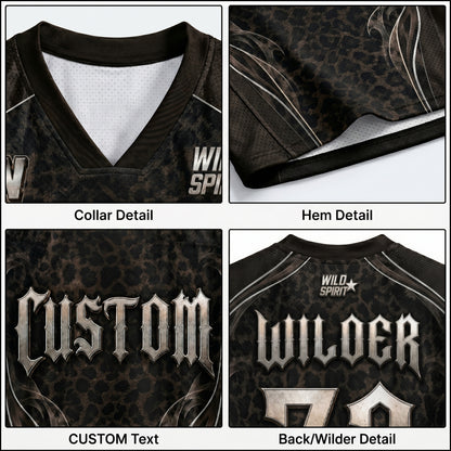 ChaoticClub Vintage Leopard Personalized Mesh Jersey