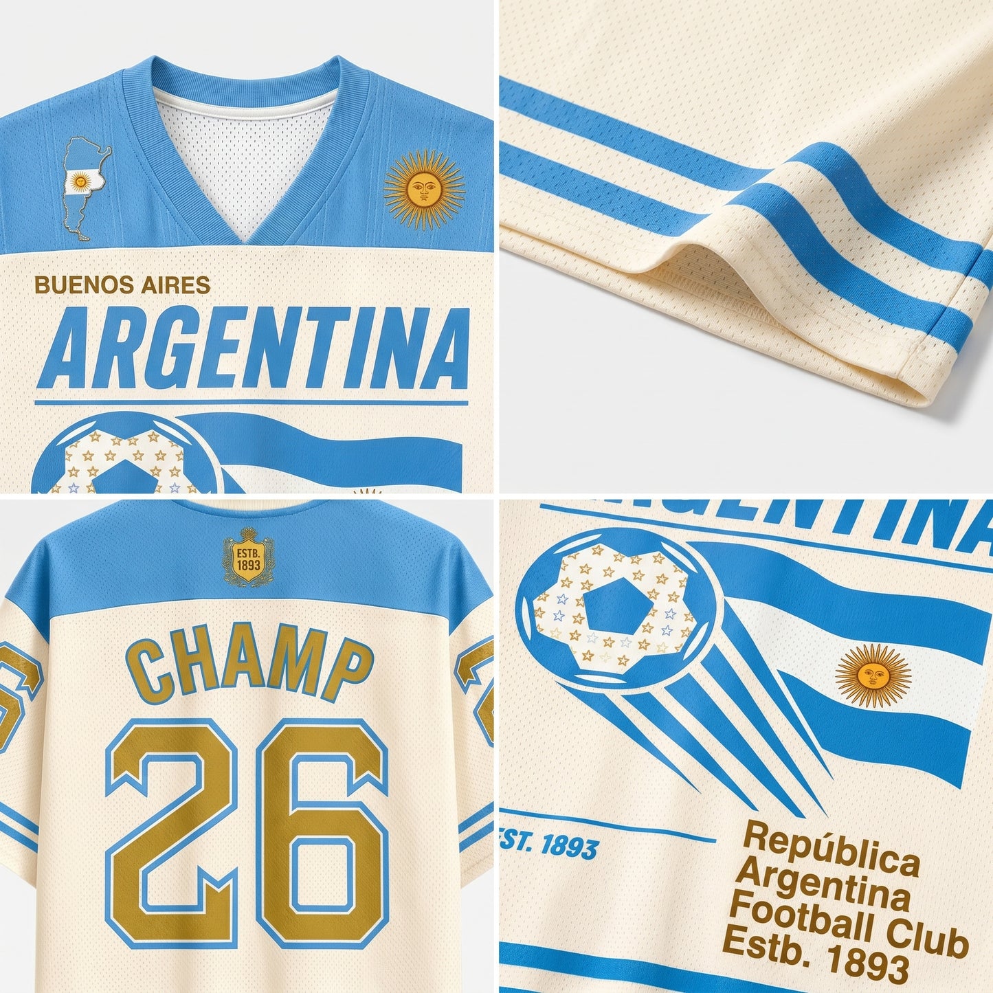 ChaoticClub Argentina Soccer Champ Mesh Jersey