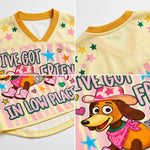 ChaoticClub I've Got Friends In Low Place Dachshund Mesh Jersey - Lifestyle Back View