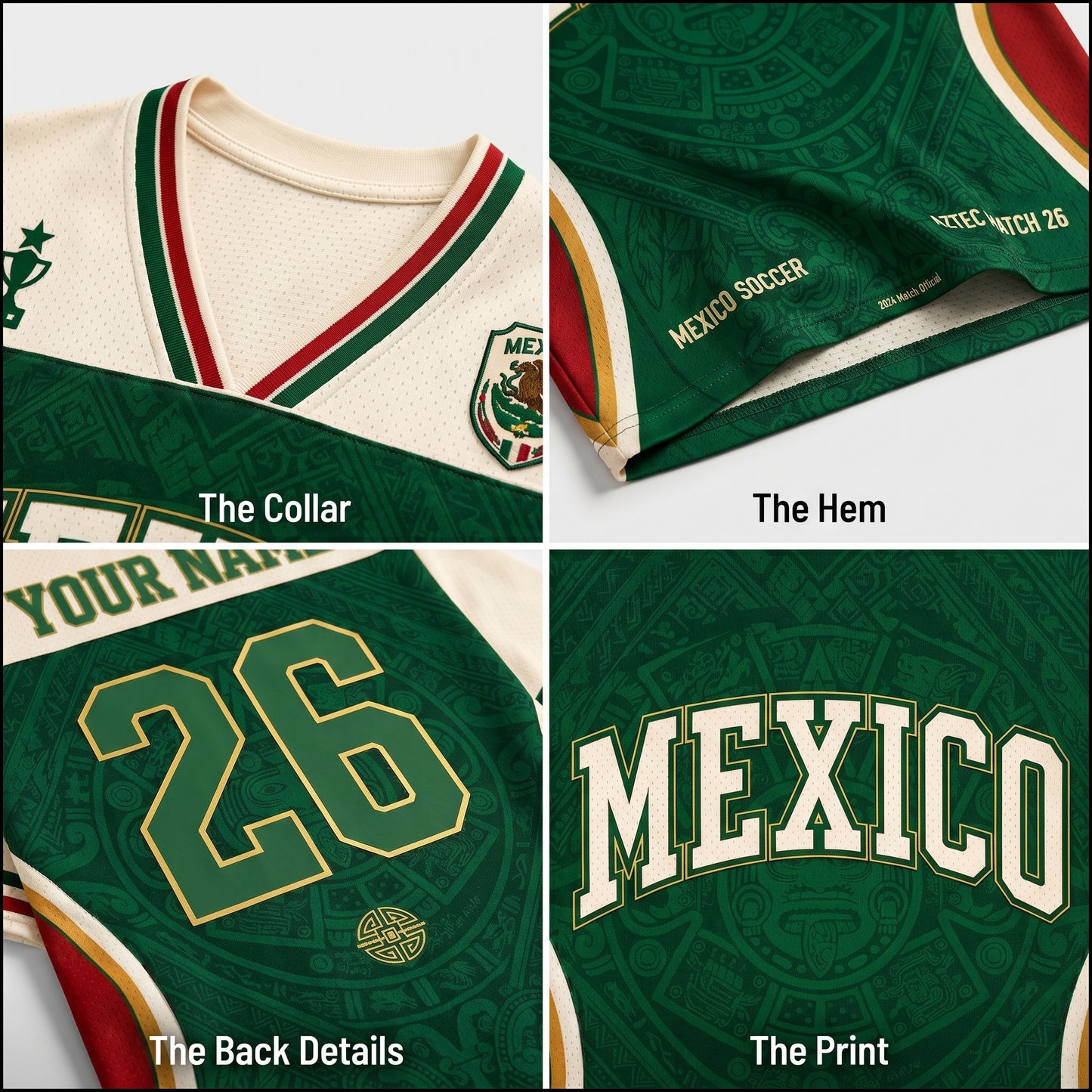 ChaoticClub Mexico Aztec Match Personalized Mesh Jersey