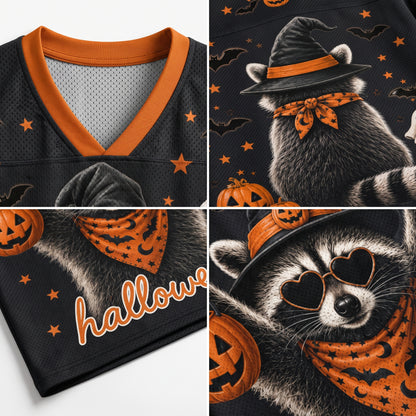 ChaoticClub Halloween Raccoon Witch Hat Mesh Jersey