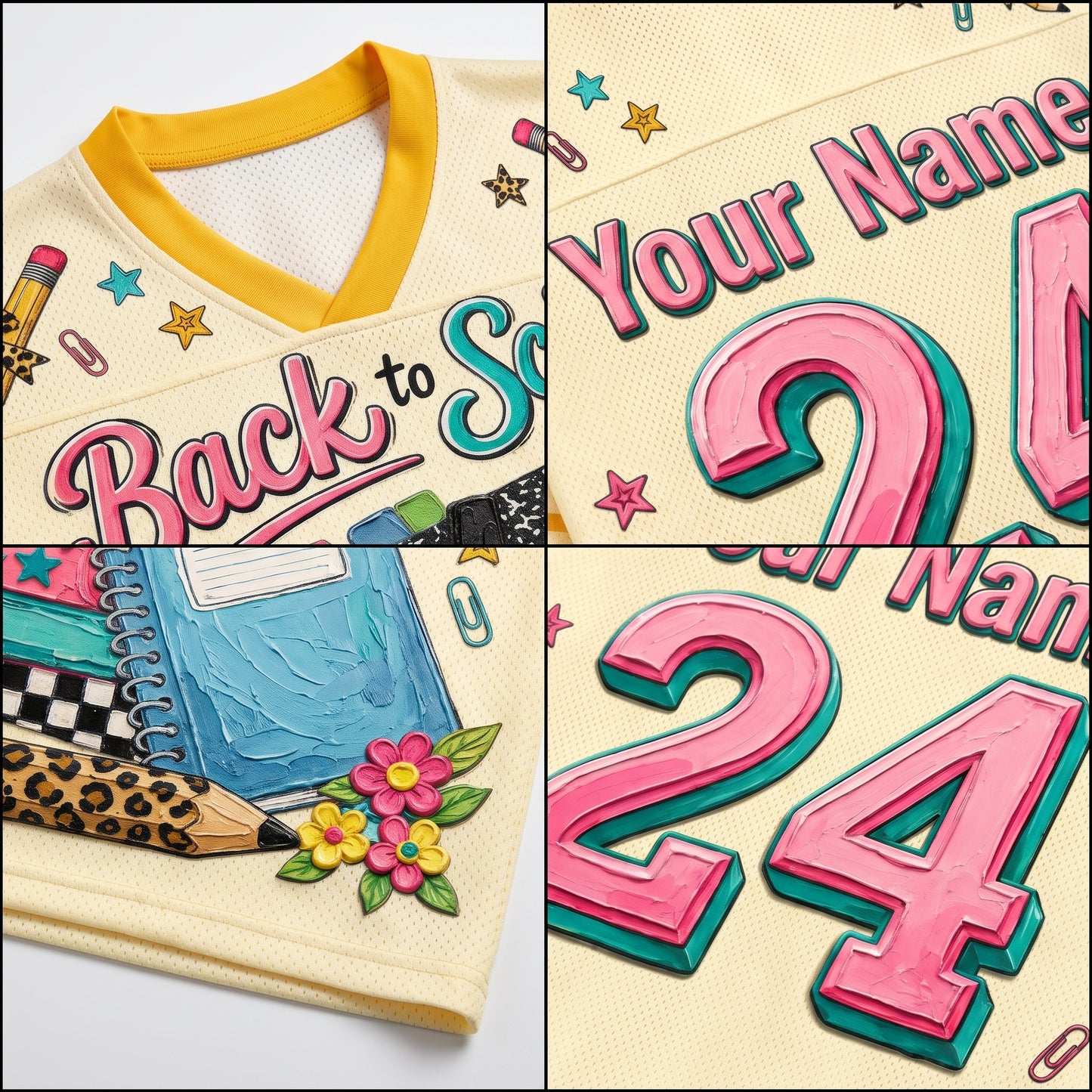 ChaoticClub Coquette Back To School Leopard Mesh Jersey