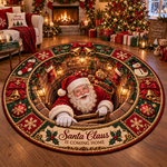 Chaotic Club Personalized 3D Chimney Santa Round Rug