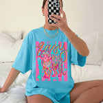 ChaoticClub Summer Preppy Easy Tiger Neon T-Shirt